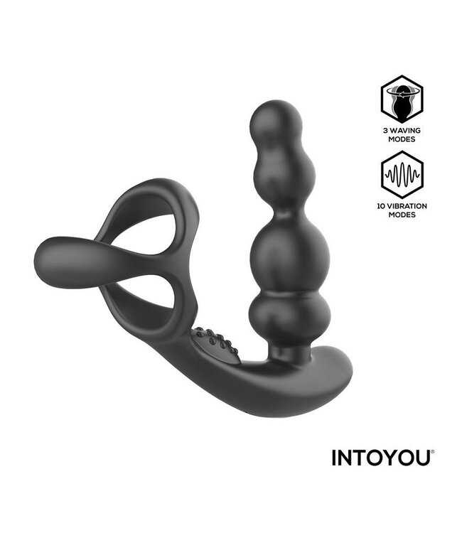 Rimba IY Klark - Wuivende & Vibrerende Anaalplug met Afstandsbediening - Zwart