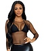 Leg Avenue Long Sleeves Fishnet Top