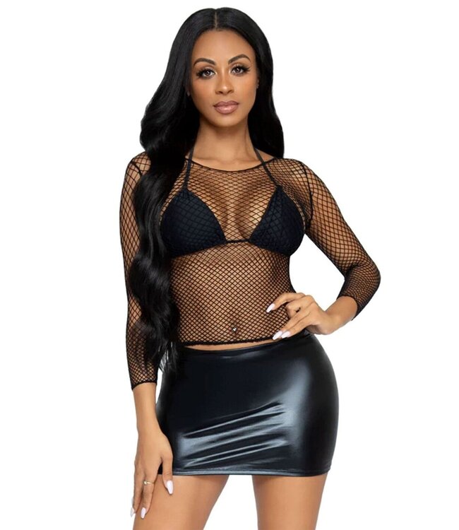 Leg Avenue Long Sleeves Fishnet Top