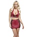 Cottelli Collection Cottelli PARTY – Crop Top & Mini Rok Set – Rood