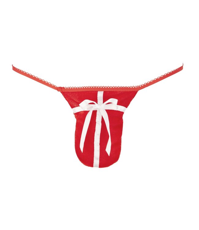 Svenjoyment Underwear Svenjoyment – String in Cadeau-Design – Rood