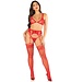 Leg Avenue Leg Avenue – 3-Delige Lingerieset – Rood