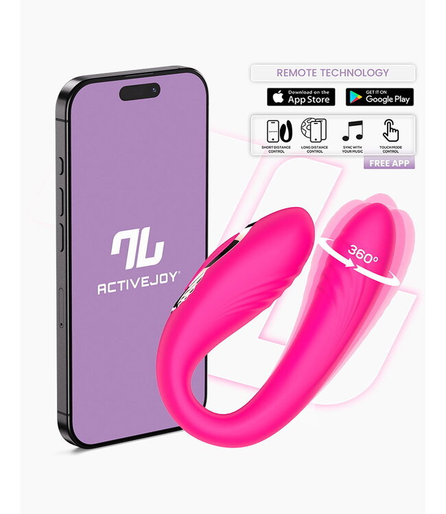 Rimba IY - Couty - Speeltje voor koppels 360° Oscilatie, App Bediend - Roze