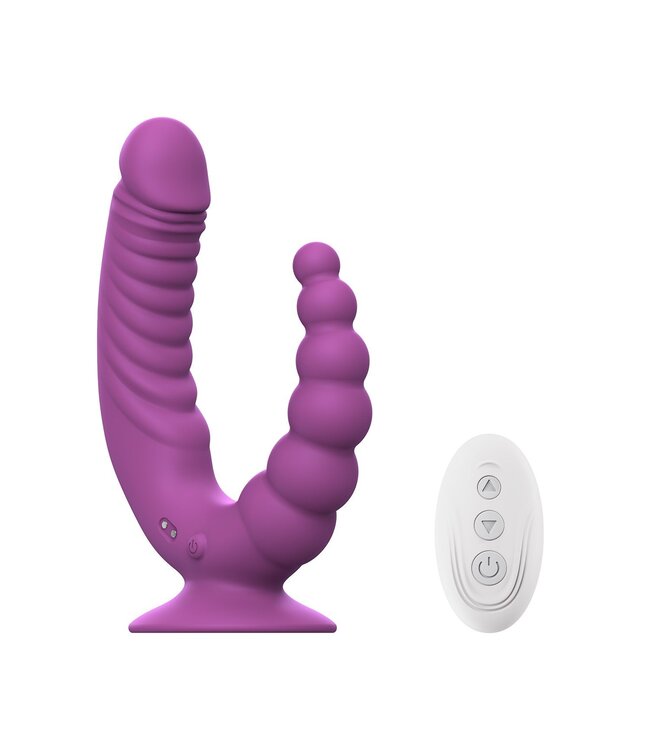 Teazers Teazers - Double Vibrator met Zuignap en Afstandsbediening - Paars