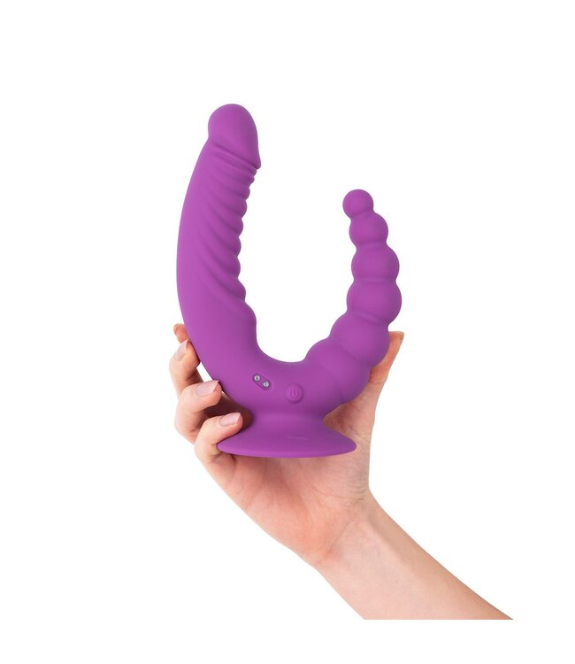 Teazers Teazers - Double Vibrator met Zuignap en Afstandsbediening - Paars