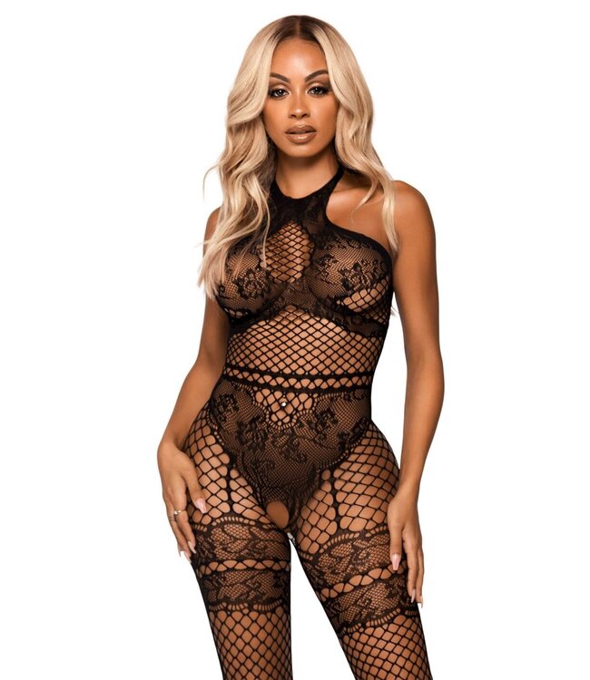 Leg Avenue Net halter bodystocking