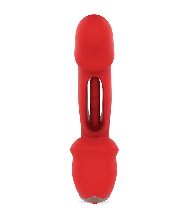 Rimba IY - Mouty - Biting & Flipping Rabbit Vibrator met App - Rood