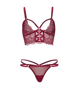 Leg Avenue Lace bralette with sheer thong