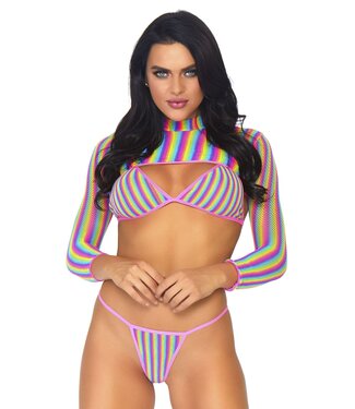Leg Avenue Rainbow top, string & crop top