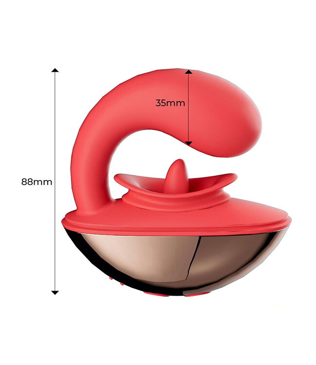 Rimba IY - Rondy - Clirotal Vibrator & Lik Tong met App - Rood