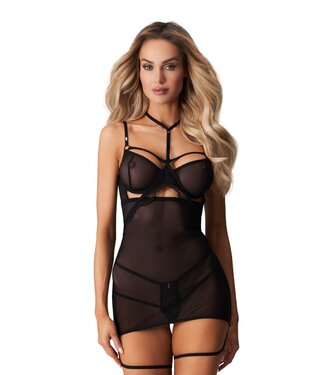 Obsessive Obsessive - Arrowel Babydoll - Zwart