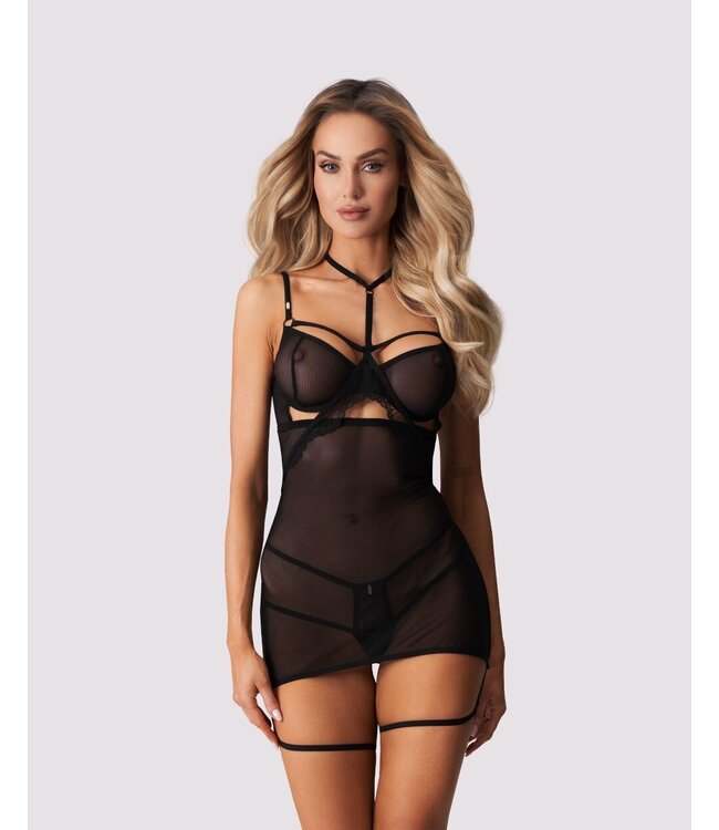 Obsessive Obsessive - Arrowel Babydoll - Zwart