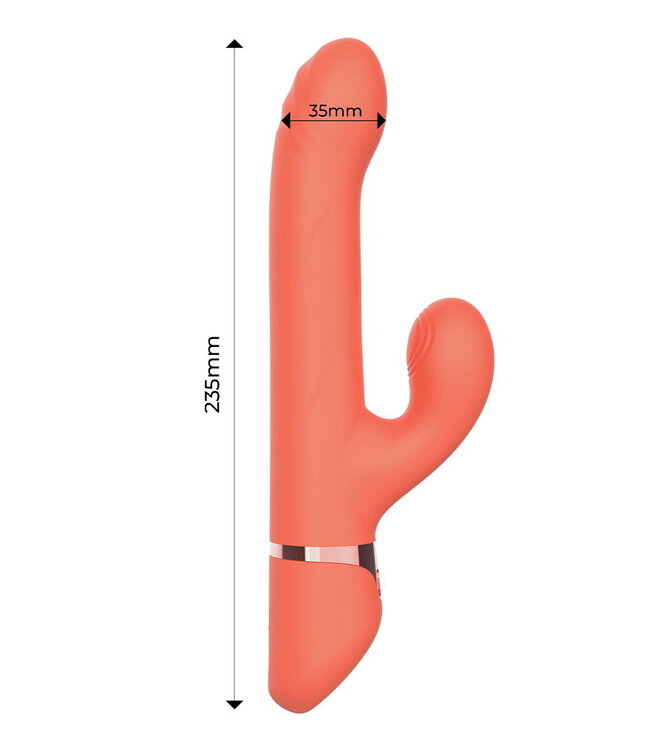 Rimba IY - Mindy - Rabbit Vibrator met kralen en app - Oranje