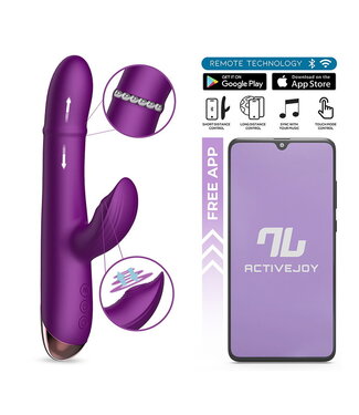 Rimba IY - Sendel - Rabbit Vibrator met kralenring en app - Paars