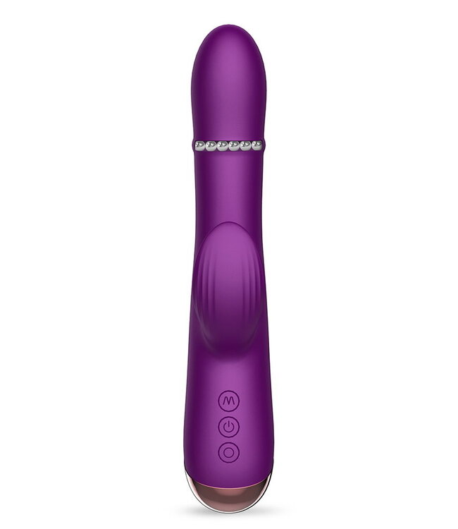Rimba IY - Sendel - Rabbit Vibrator met kralenring en app - Paars