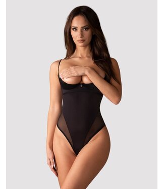 Obsessive Obsessive -Stelisa Open Kruis Body - Zwart