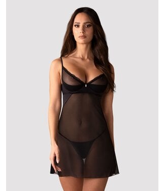 Obsessive Obsessive - Stelisa Babydoll & String - Zwart