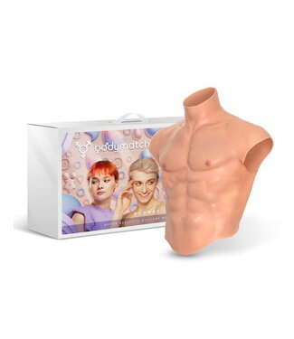 Rimba BODYMATCH - Boomax - Hyperrealistisch siliconen spierpak - Maat L - Huidskleur
