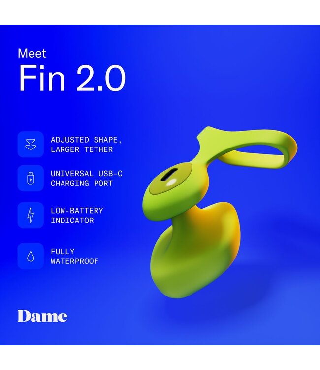 Dame Dame - Fin 2.0 Vinger Vibrator - Citrus