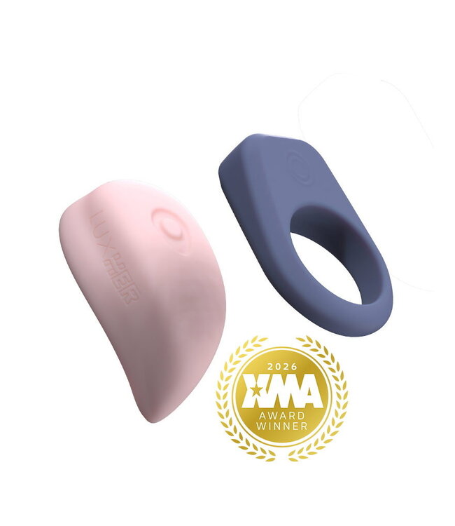 Rimba LUXUS - Luxus - Interactieve seksspeeltjes voor koppels, bestuurbaar via app - roze/blauw