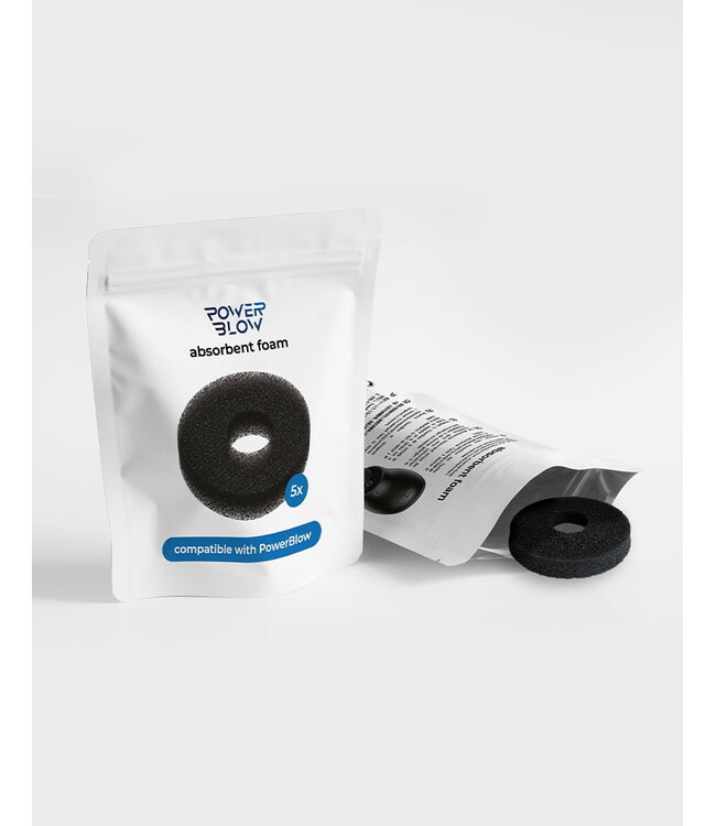 Rimba KIIROO - Powerblow Absorbent Foam 5 Pack - Zwart