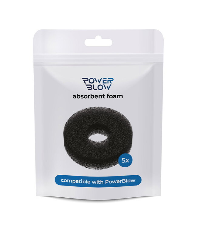 Rimba KIIROO - Powerblow Absorbent Foam 5 Pack - Zwart