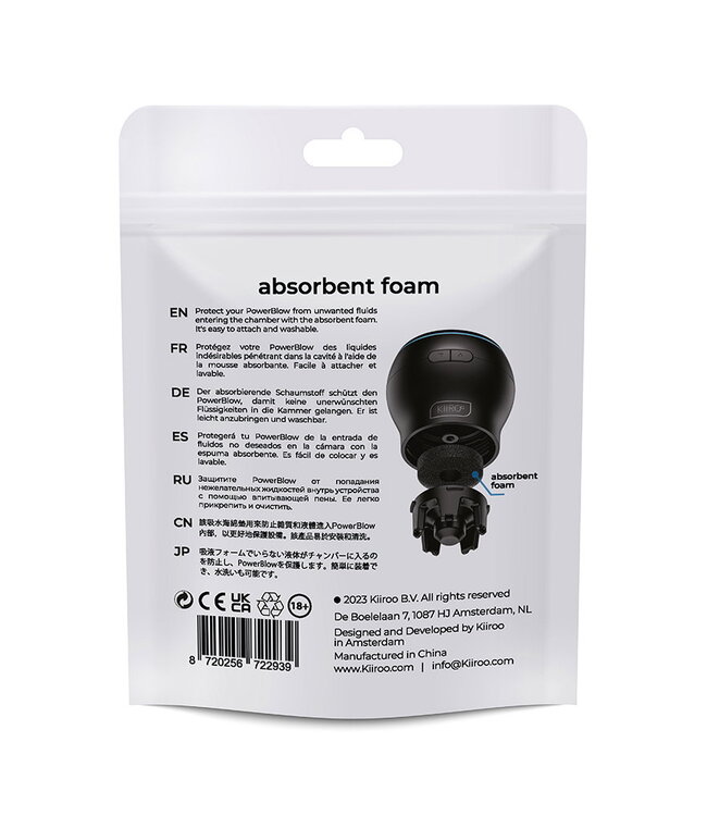 Rimba KIIROO - Powerblow Absorbent Foam 5 Pack - Zwart