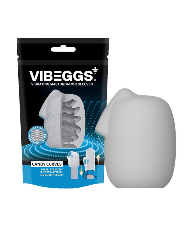 Rimba VIBEGGS - Candy Curves - Vibrerende Masturbatie Sleeve - Wit