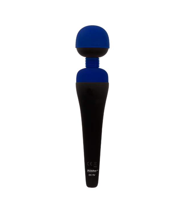 Rimba PalmPower - Recharge Wand Massager - Zwart/Blauw