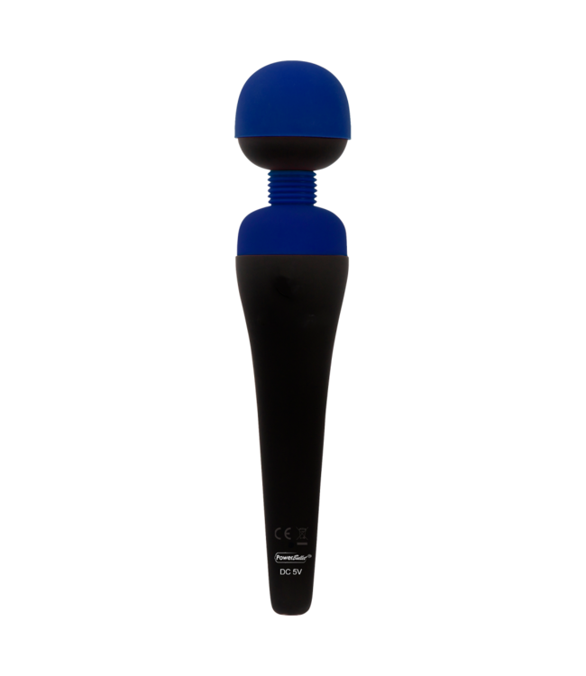 Rimba PalmPower - Recharge Wand Massager - Zwart/Blauw