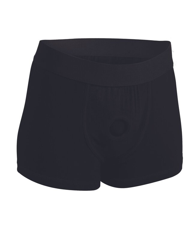 XR Brands Strap U - Harnas met ingebouwde O-ring - Zwart