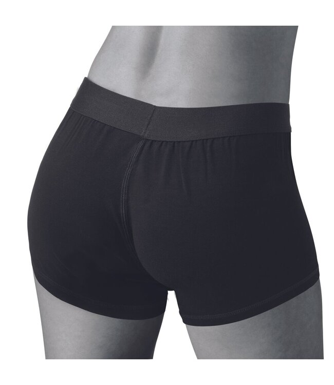 XR Brands Strap U - Harnas met ingebouwde O-ring - Zwart