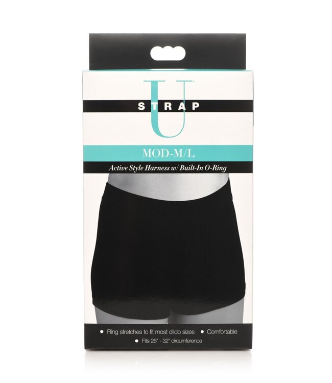 XR Brands Strap U - Harnas met ingebouwde O-ring - Zwart