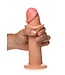 XR Brands JOCK - Real Skin Vibrerend Dildo - 20 cm & Lichtkleurig