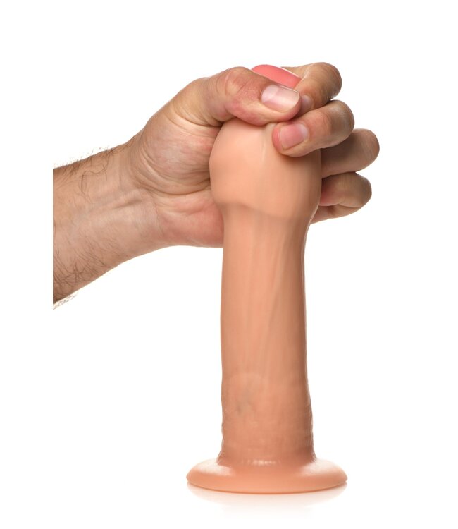 XR Brands JOCK - Real Skin Vibrerend Dildo - 20 cm & Lichtkleurig