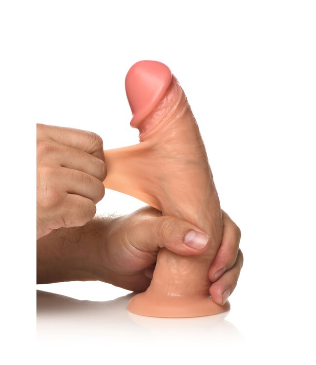 XR Brands JOCK - Real Skin Vibrerend Dildo - 20 cm & Lichtkleurig