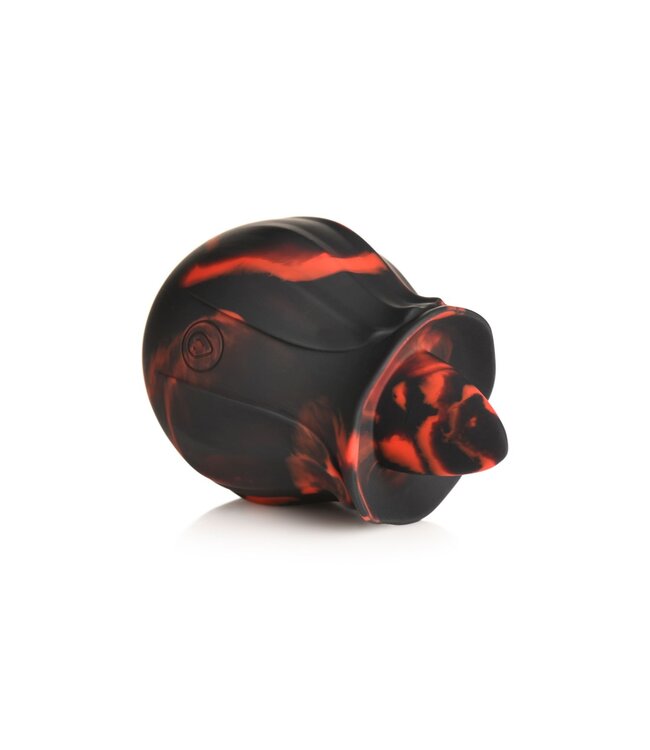XR Brands BLOOMGASM - Black Kiss Rimmende Roos Vibrator - Rood/Zwart