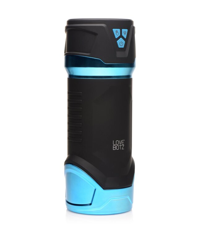 XR Brands THE MILKER - Intense Masturbator Zuig- en Vibratiefunctie - Zwart/Blauw