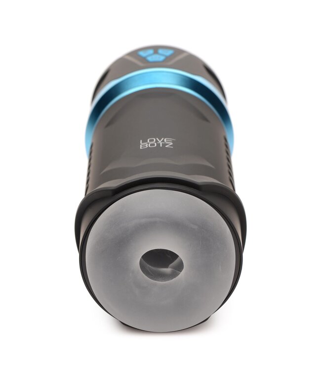 XR Brands THE MILKER - Intense Masturbator Zuig- en Vibratiefunctie - Zwart/Blauw