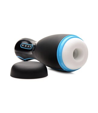 XR Brands THE MILKER - Extreme 16X Sucking Masturbator - Zwart/Blauw