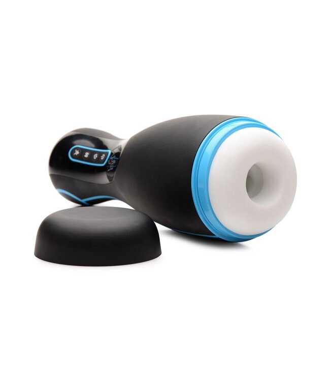 XR Brands THE MILKER - Extreme 16X Sucking Masturbator - Zwart/Blauw