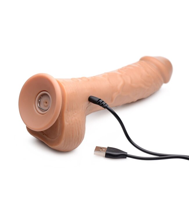 XR Brands Loadz - Vibrerend Spuitend Dildo - 21,5 cm & Mediumkleurig