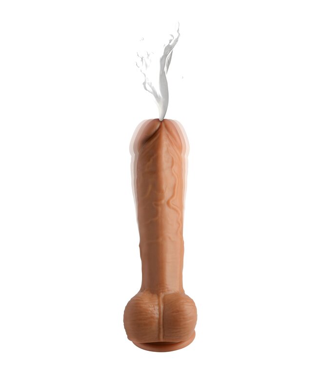 XR Brands Loadz - Vibrerend Spuitend Dildo - 21,5 cm & Mediumkleurig