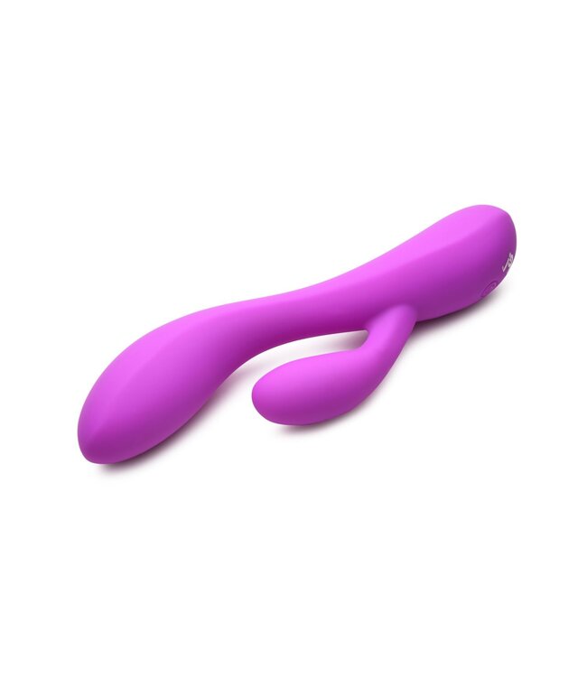 XR Brands BANG! - Flexibele Rabbit Vibrator Duo Stimulatie - Paars