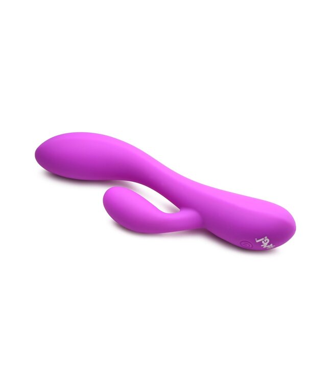 XR Brands BANG! - Flexibele Rabbit Vibrator Duo Stimulatie - Paars