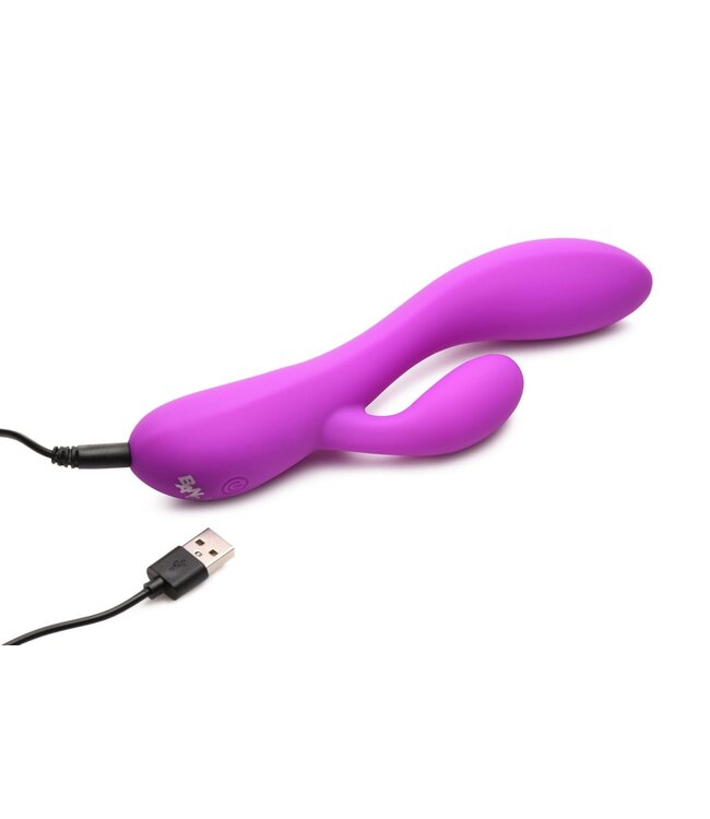 XR Brands BANG! - Flexibele Rabbit Vibrator Duo Stimulatie - Paars