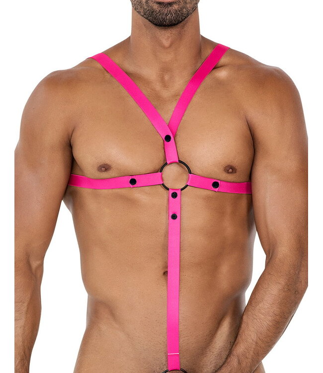 Rimba H4RNESS by C4M - C-Ring Gekruist Harnas - Roze