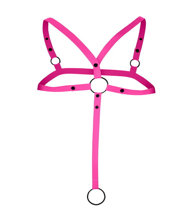 Rimba H4RNESS by C4M - C-Ring Gekruist Harnas - Roze