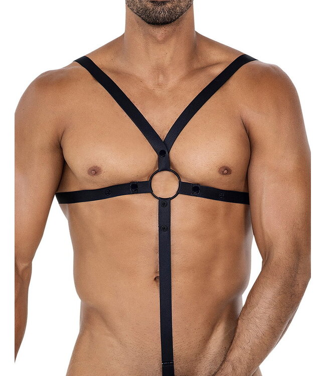 Rimba H4RNESS by C4M - C-Ring Gekruist Harnas - Zwart