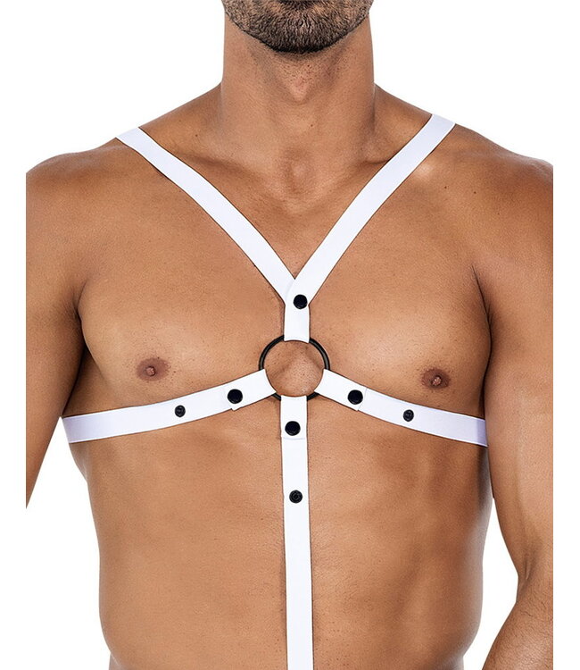 Rimba H4RNESS by C4M - C-Ring Gekruist Harnas - Wit